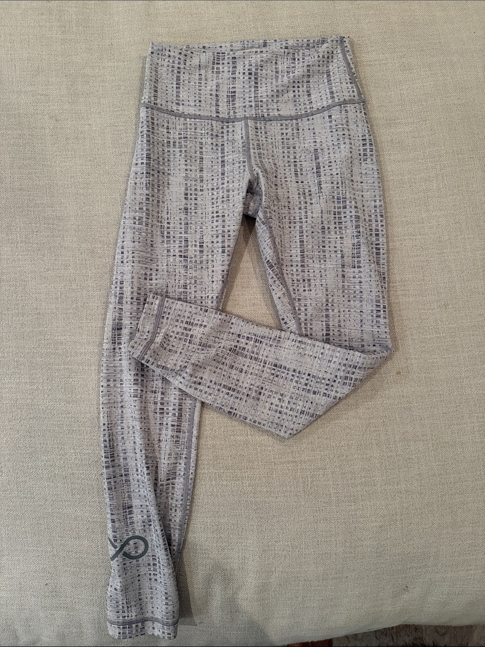 lululemon athletica Light Gray Printed High-Rise Leggings
